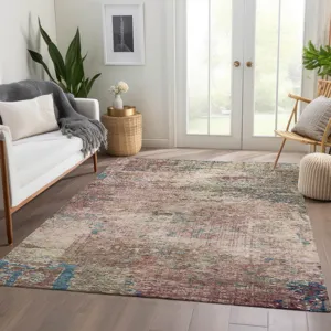 Luxury Washable Indoor/Outdoor Solace Blush 2\'6\" x 3\'10\" Rug
