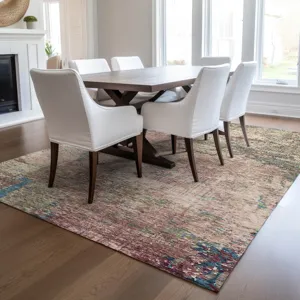 Luxury Washable Indoor/Outdoor Solace Blush 2\'6\" x 3\'10\" Rug