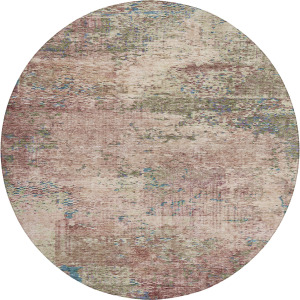Luxury Washable Indoor/Outdoor Solace Blush 8' x 8' Round Rug