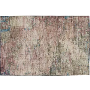 Luxury Washable Indoor/Outdoor Solace Blush 1\'8\" x 2\'6\" Rug