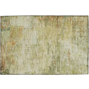 Luxury Washable Indoor/Outdoor Solace Fern 1\'8\" x 2\'6\" Rug