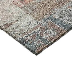 Luxury Washable Indoor/Outdoor Solace Gray 9\' x 12\' Rug
