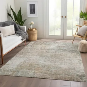 Luxury Washable Indoor/Outdoor Solace Linen 10\' x 14\' Rug