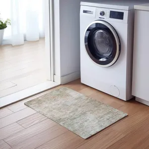 Luxury Washable Indoor/Outdoor Solace Linen 1\'8\" x 2\'6\" Rug