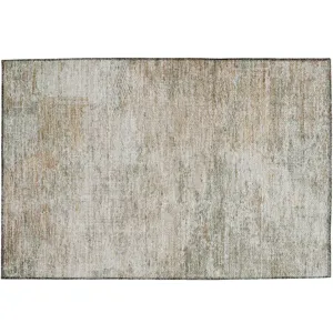 Luxury Washable Indoor/Outdoor Solace Linen 1\'8\" x 2\'6\" Rug