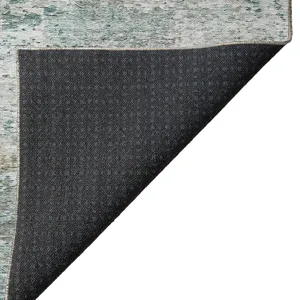Luxury Washable Indoor/Outdoor Solace Teal 2\'6\" x 3\'10\" Rug