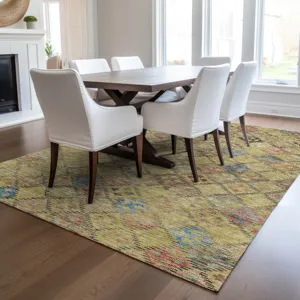 Luxury Washable Indoor/Outdoor Solace Gold 5\' x 7\'6\" Rug