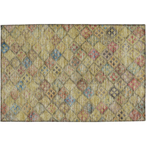 Luxury Washable Indoor/Outdoor Solace Gold Rug