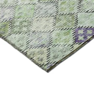 Luxury Washable Indoor/Outdoor Solace Green 2\'6\" x 3\'10\" Rug