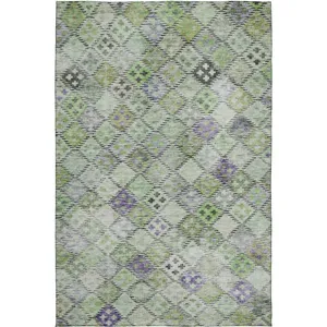 Luxury Washable Indoor/Outdoor Solace Green 2\'6\" x 3\'10\" Rug