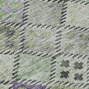 Luxury Washable Indoor/Outdoor Solace Green 2\'6\" x 3\'10\" Rug