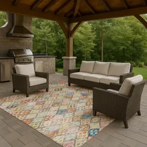 Luxury Washable Indoor/Outdoor Solace Paprika 10\' x 14\' Rug