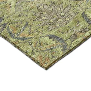 Luxury Washable Indoor/Outdoor Solace Aloe 8\' x 10\' Rug