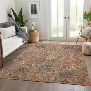 Luxury Washable Indoor/Outdoor Solace Tan 8\' x 10\' Rug