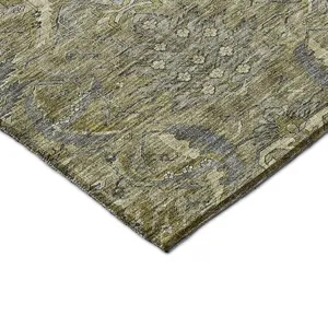 Luxury Washable Indoor/Outdoor Solace Taupe 1\'8\" x 2\'6\" Rug