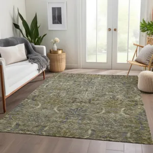 Luxury Washable Indoor/Outdoor Solace Taupe 3\' x 5\' Rug