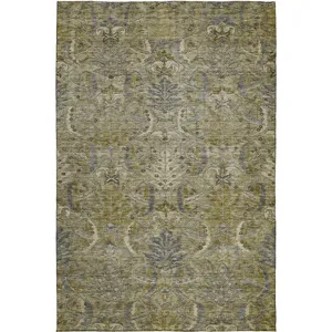 Luxury Washable Indoor/Outdoor Solace Taupe 3\' x 5\' Rug