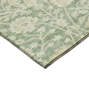 Luxury Washable Indoor/Outdoor Solace Aloe 9\' x 12\' Rug