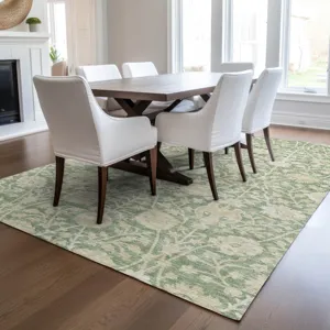 Luxury Washable Indoor/Outdoor Solace Aloe 9\' x 12\' Rug