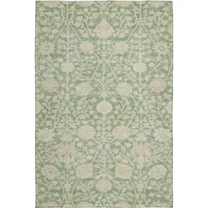 Luxury Washable Indoor/Outdoor Solace Aloe 9\' x 12\' Rug