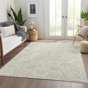 Luxury Washable Indoor/Outdoor Solace Ivory 2\'6\" x 3\'10\" Rug