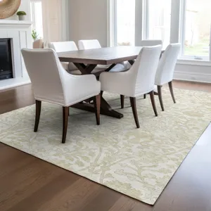 Luxury Washable Indoor/Outdoor Solace Ivory 2\'6\" x 3\'10\" Rug