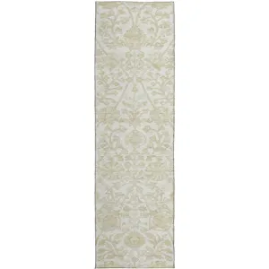 Luxury Washable Indoor/Outdoor Solace Ivory 2\'3\" x 7\'6\" Runner Rug