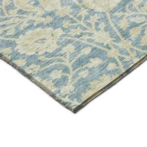 Luxury Washable Indoor/Outdoor Solace Sky 5\' x 7\'6\" Rug