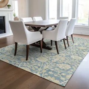 Luxury Washable Indoor/Outdoor Solace Sky 5\' x 7\'6\" Rug