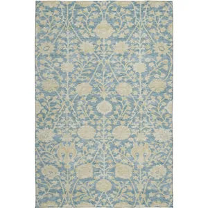 Luxury Washable Indoor/Outdoor Solace Sky 5\' x 7\'6\" Rug