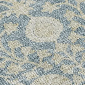 Luxury Washable Indoor/Outdoor Solace Sky 5\' x 7\'6\" Rug
