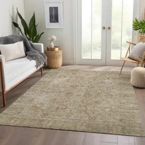 Luxury Washable Indoor/Outdoor Solace Beige 5\' x 7\'6\" Rug