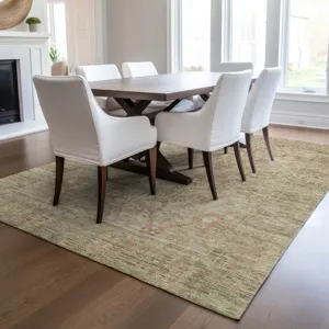 Luxury Washable Indoor/Outdoor Solace Beige 5\' x 7\'6\" Rug