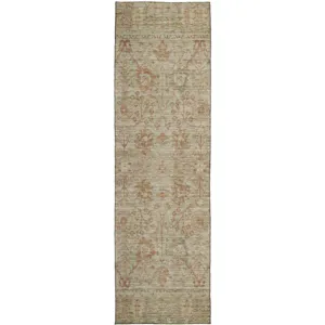 Luxury Washable Indoor/Outdoor Solace Beige 2\'3\" x 7\'6\" Runner Rug