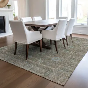 Luxury Washable Indoor/Outdoor Solace Brown 10\' x 14\' Rug