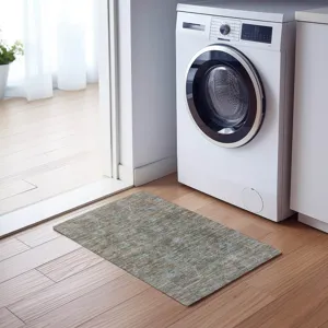 Luxury Washable Indoor/Outdoor Solace Brown 1\'8\" x 2\'6\" Rug