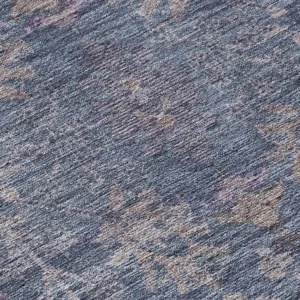 Luxury Washable Indoor/Outdoor Solace Denim 2\'3\" x 7\'6\" Runner Rug
