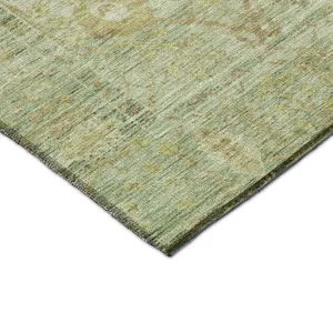Luxury Washable Indoor/Outdoor Solace Sage 2\'6\" x 3\'10\" Rug