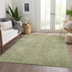 Luxury Washable Indoor/Outdoor Solace Sage 2\'6\" x 3\'10\" Rug