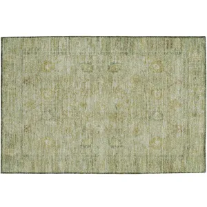 Luxury Washable Indoor/Outdoor Solace Sage 1\'8\" x 2\'6\" Rug