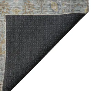 Luxury Washable Indoor/Outdoor Solace Teal 2\'3\" x 7\'6\" Runner Rug