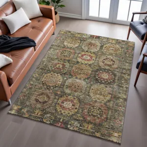 Indoor/Outdoor Silk Road Fern 5\' x 7\'6\" Rug