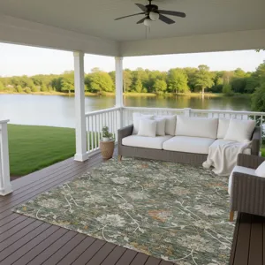 Indoor/Outdoor Silk Road Basil 2\'6\" x 3\'10\" Rug