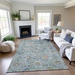 Indoor/Outdoor Silk Road Denim 8\' x 10\' Rug
