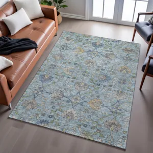 Indoor/Outdoor Silk Road Denim 8\' x 10\' Rug