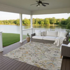 Indoor/Outdoor Silk Road Flax 2\'6\" x 3\'10\" Rug