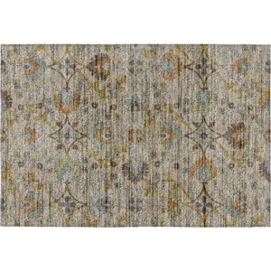 Indoor/Outdoor Silk Road Flax 1\'8\" x 2\'6\" Rug