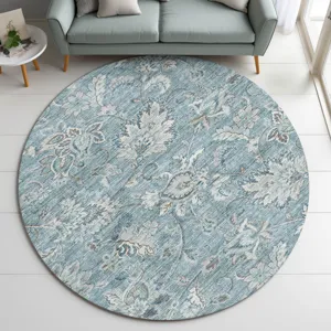 Indoor/Outdoor Silk Road Baltic 8\' x 8\' Round Rug