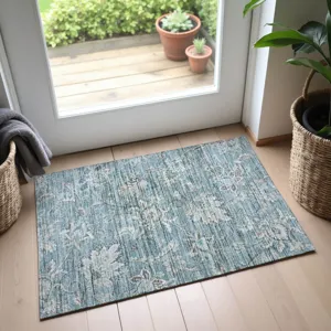 Indoor/Outdoor Silk Road Baltic 1\'8\" x 2\'6\" Rug
