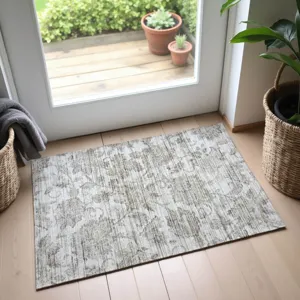 Indoor/Outdoor Silk Road Linen 1\'8\" x 2\'6\" Rug